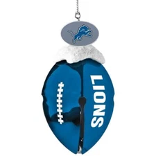 Topperscot NFL Detroit Lions Snow on Football Bell Shape Ornament