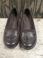 Wonens 7M Clarks Bendables Brown Leather Slip On Loafers ml  d411 