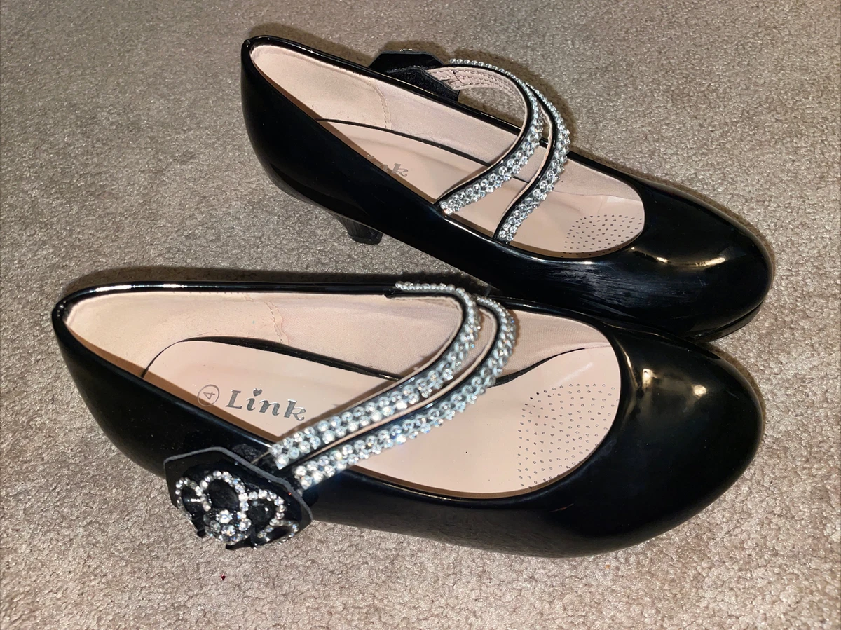 Link Girls Black Patent Leather Special Occasion Fancy Dressy