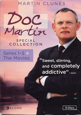 Martin Clunes: DOC Martin Special Collection Series 1-5 + The Movies DVD's . NEW