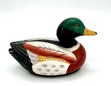 Vintage Jasco Lint Brush Mallard Duck Decoy Figurine Ceramic Hand-Painted