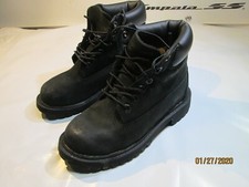 Timberland 6 Inch Premium 12707 Waterproof Black Youth Boots Size 13Y