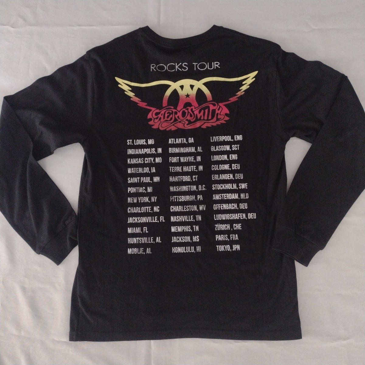T-shirt Aerosmith Rocks Tour 2017 - Manches Longues - Taille 2XL - Concert Vintage