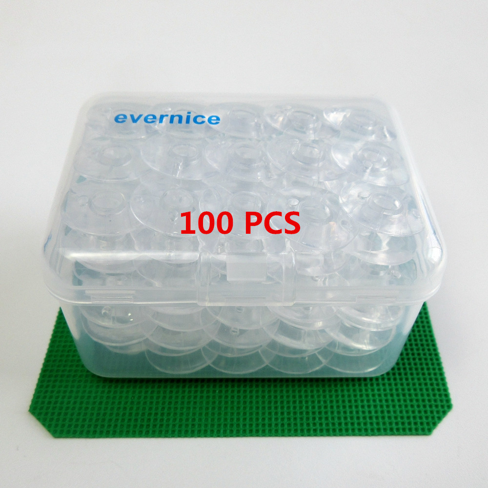 100 Bobbins for Singer Plastic Sewing drop-in 66 Class 99 185 241 300 400 BERNIN