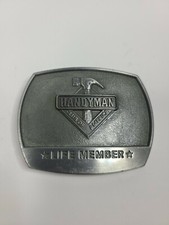 1996 BRASS HANDYMAN HARDWARE HANDYMAN CLUB OF AMERICA LIFE MEMBER BELT BUCKLE