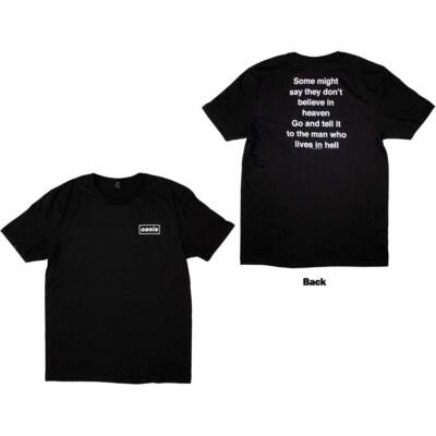 Oasis Some Might Say Lyric T-Shirt Black New