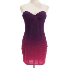 Rococo Sand NWD Paige Strapless Mini Dress Size S in Purple/Pink Ombre