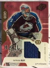 2003-04 SPX Patrick Roy Hall Pass LIMITED  #21/25 2 Color Jersey