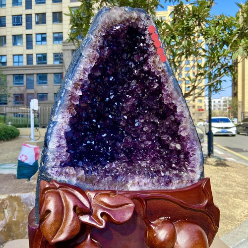 38.31LB Amethyst Cathedral Natural Purple Geode Spiritual Healing Stone - 第 17/20 張圖片