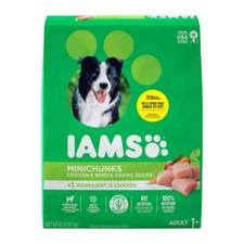 IAMS Minichunks High Protein Adult Dog Food, Chicken  Whole Grains 7 - 40 Lbs  