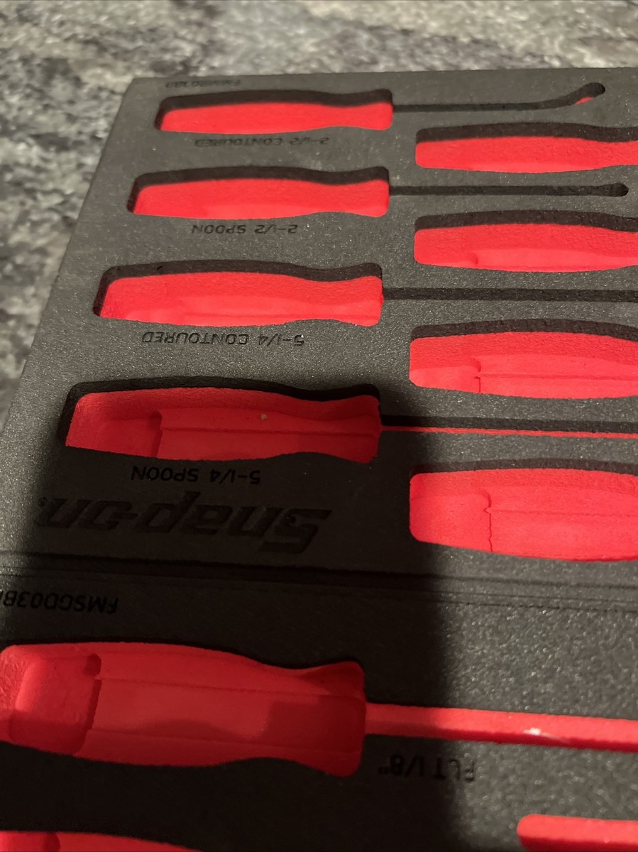 Snap-on 2pc foam organizers for mini screwdriver / pick / seal