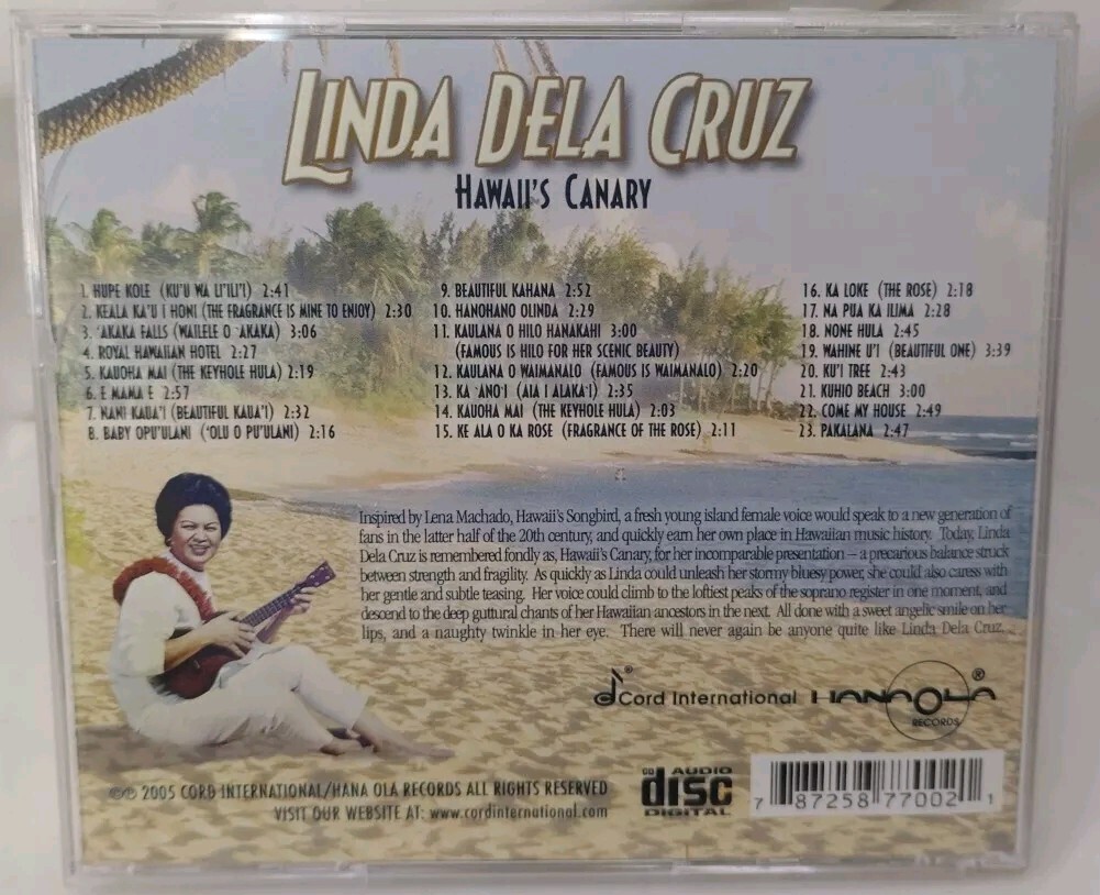 LINDA DELA CRUZ - Hawaii's Canary - CD - 2005 Cord International