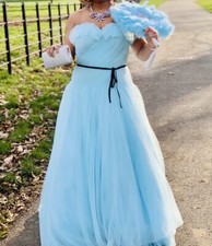 Light blue Basix black label prom dress UK14/16