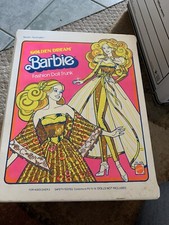 Vintage 1980 Barbie Doll Golden Dream Fashion Carry Case Trunk 1004 Mattel USA