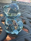 Fenton Vintage Aqua Blue MINI Sitting Bear Glass Figurine/Art Glass
