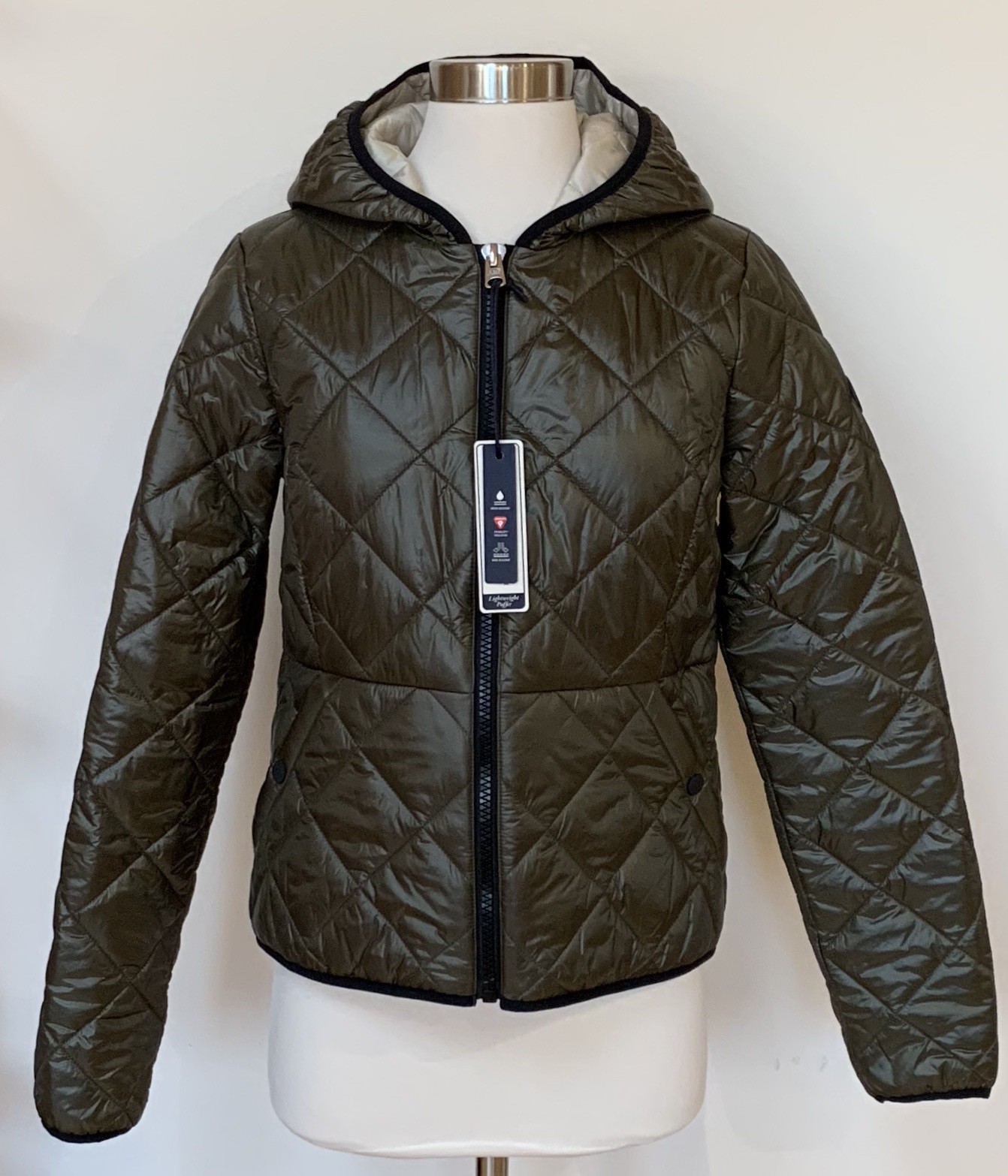 Green Quilted Puffer Jacket / Coat | eBay
