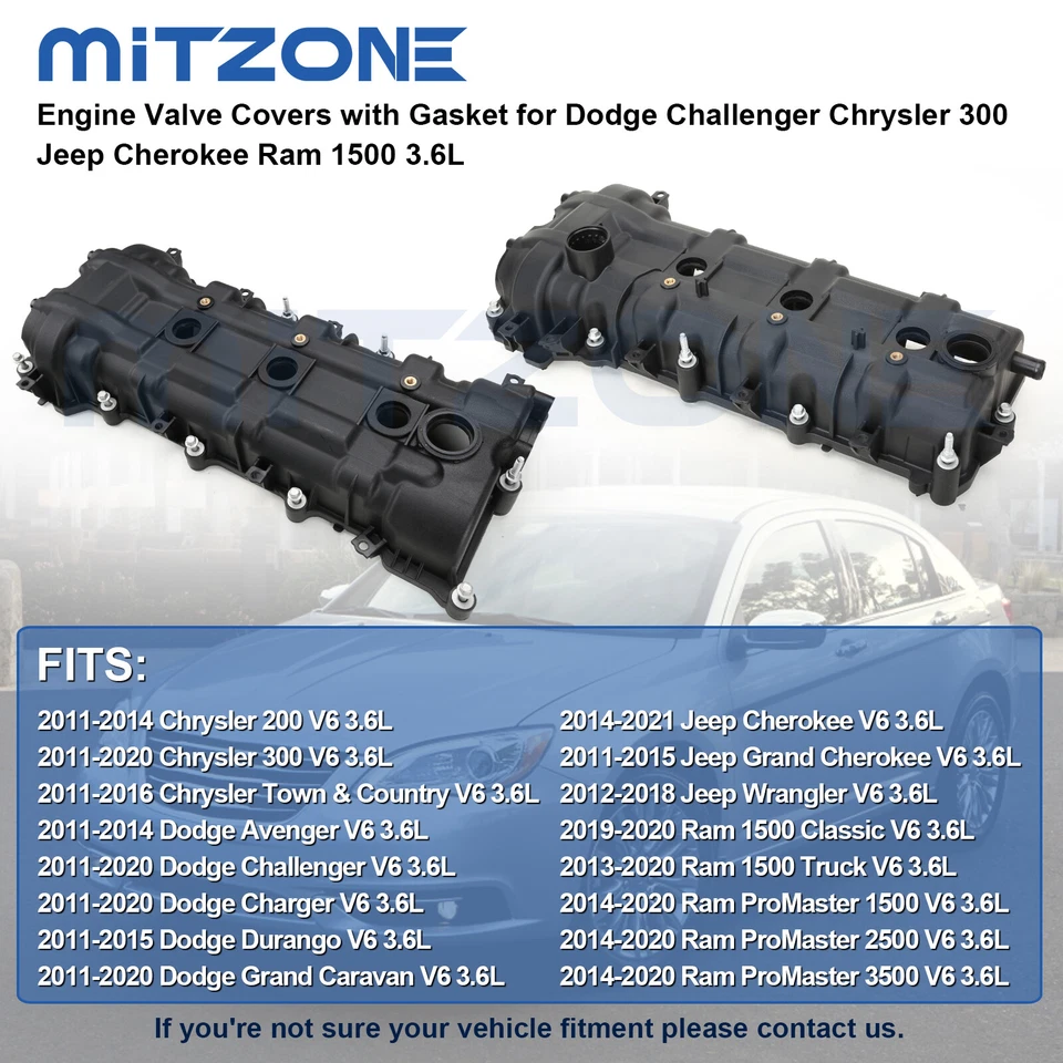 Juego de cubiertas de válvula con junta para Dodge Chrysler 300 Jeep Ram 1500 2011-2021 3,6 L🚗 Foto 3 de 4