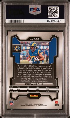 2023 PANINI PRIZM PUKA NACUA #357 RC ROOKIE PSA 10 | eBay