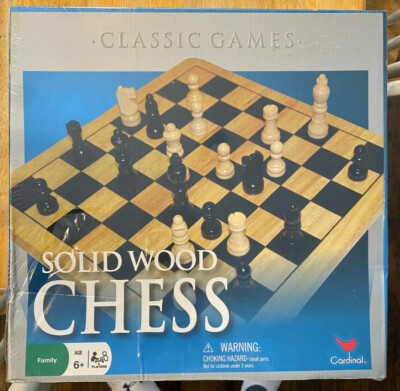 Vintage 1993 Cardinal Solid Wood Chess Set Premier Edition for