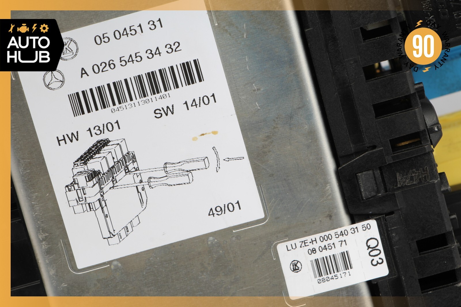 03-12 Mercedes R230 SL500 SL55 AMG SL550 Rear SAM Fuse Box Relay Module OEM