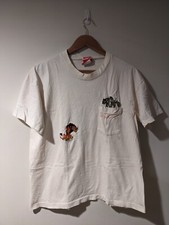 Vintage 90s The Lion King Mufasa Scar Movie Promo Disney White Large T-Shirt
