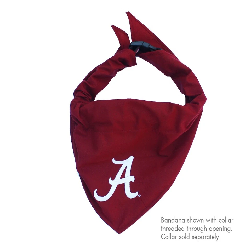 Bandana Alabama Crimson Tide Dog Lg - corbata o uso con collar - colegial - NUEVO Foto 4 de 4