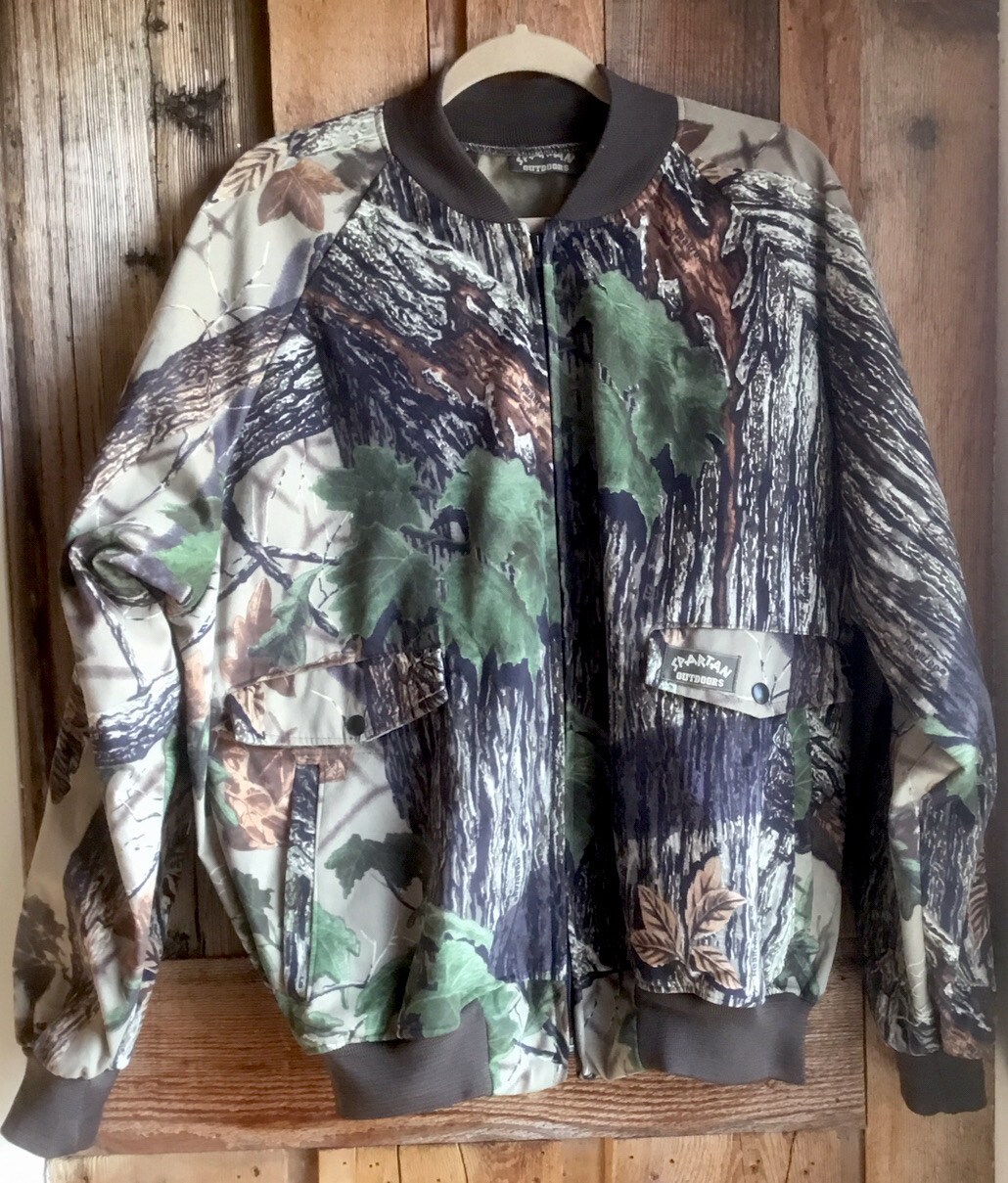 Tree Camouflage Bomber Jacket Zip 