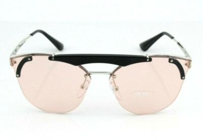 NEW Genuine PRADA Black Silver Light Pink Cat Eye Sunglasses  display picture 1