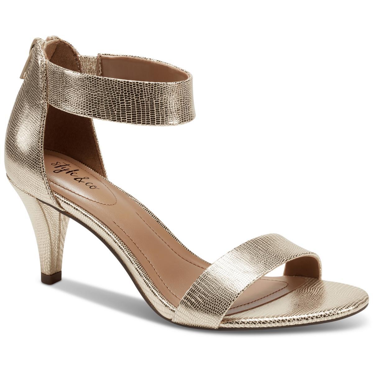 Style & Co. Женские босоножки Paycee Gold под платье 5 размера (B,M) BHFO 0753