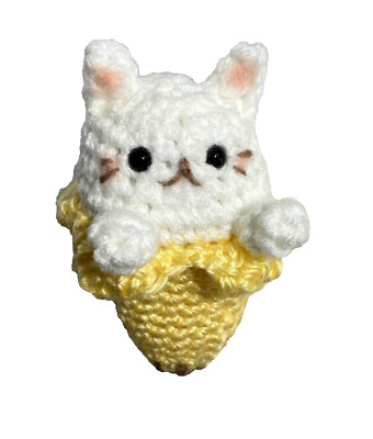 Bananya Crocheted Amigurumi Banana Cat