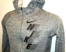 NIKE Youth Boy's Full-Zip Hoodie Youth Large Grey