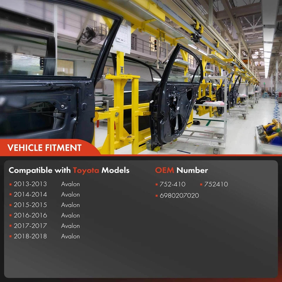 Regulador de ventana eléctrica para Toyota Avalon 2013 2014 2015-2018 conductor delantero izquierdo Foto 3 de 4