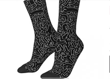Mens Dick Penis Junk Crew Socks Print Novelty Fun Gag Gift