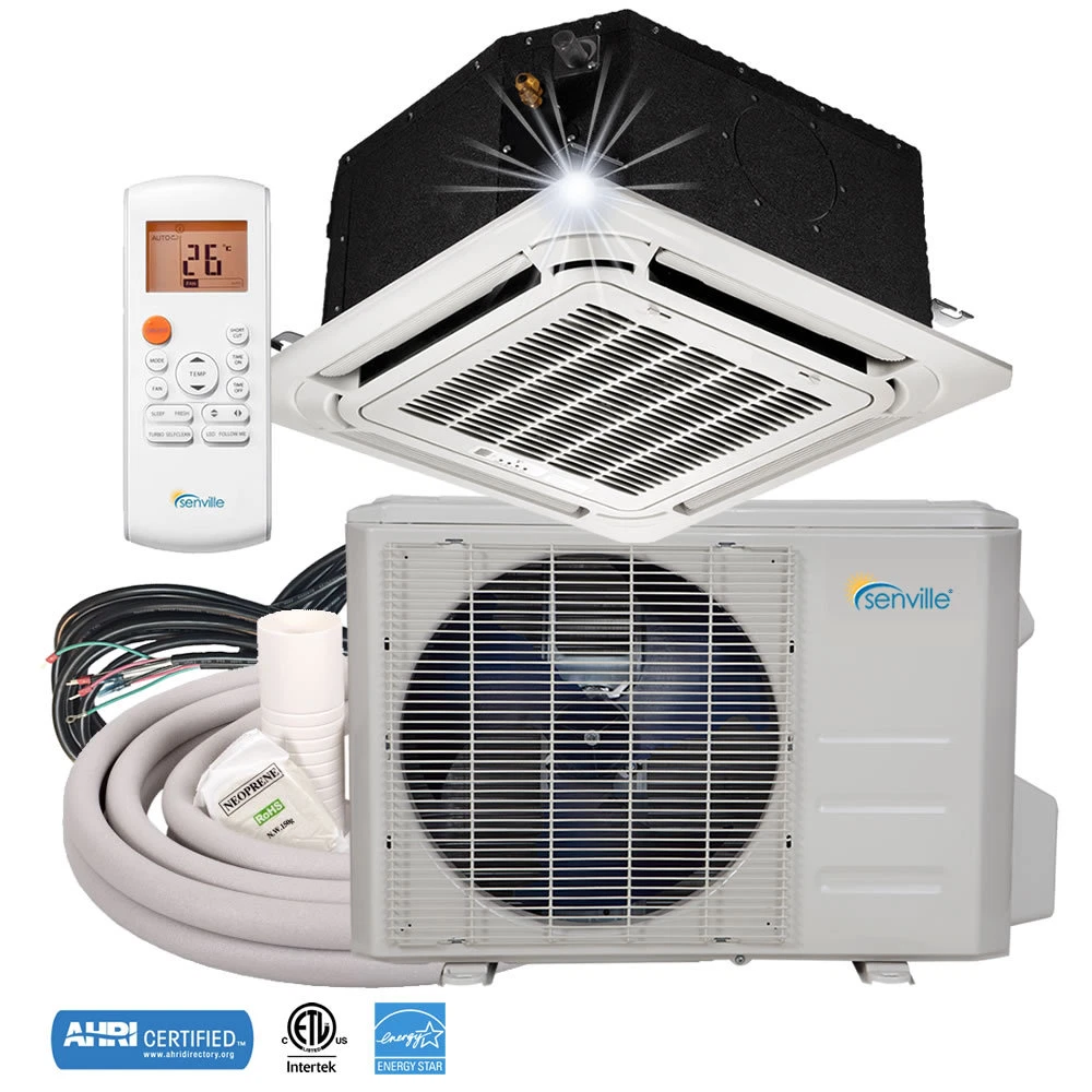 18000 BTU Ductless Mini Split Air Conditioner - Ceiling Cassette - 20 SEER  893088001522 | eBay