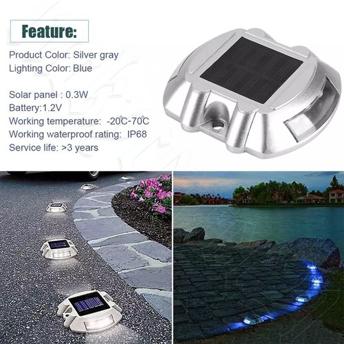 2/4x Solar Driveway Lights Deck Pathway Lights Solar Dock LED Light Safety Light - Picture 5 of 16
