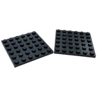 LEGO ® 2x plate 6x6 black | element 395826 | design 3958 black plate baseplate