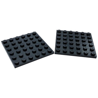 LEGO   2x plate 6x6 black | element 395826 | design 3958 black plate baseplate
