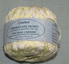 Manetto Hill Yarnery Confetti Yellowy Green White Yarn Crochet Craft Knit