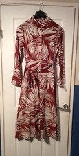 Palmleaf Style Shirt Dress UK10 EU38 £40 Sales £17.99 Free Delivery