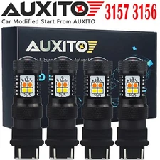 4X 3157 3457 4157NA LED Switchback White Yellow Turn Signal Light Bulb 16K EA