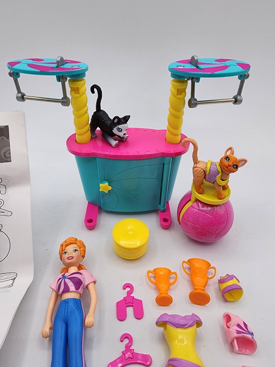 Vintage Polly Pocket 2003 Dazzlin' Pet Show Trapeze Kitties Cat