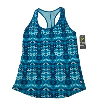Old Navy Active Womens XS Tank Top Blue Geometric Racerback NWT