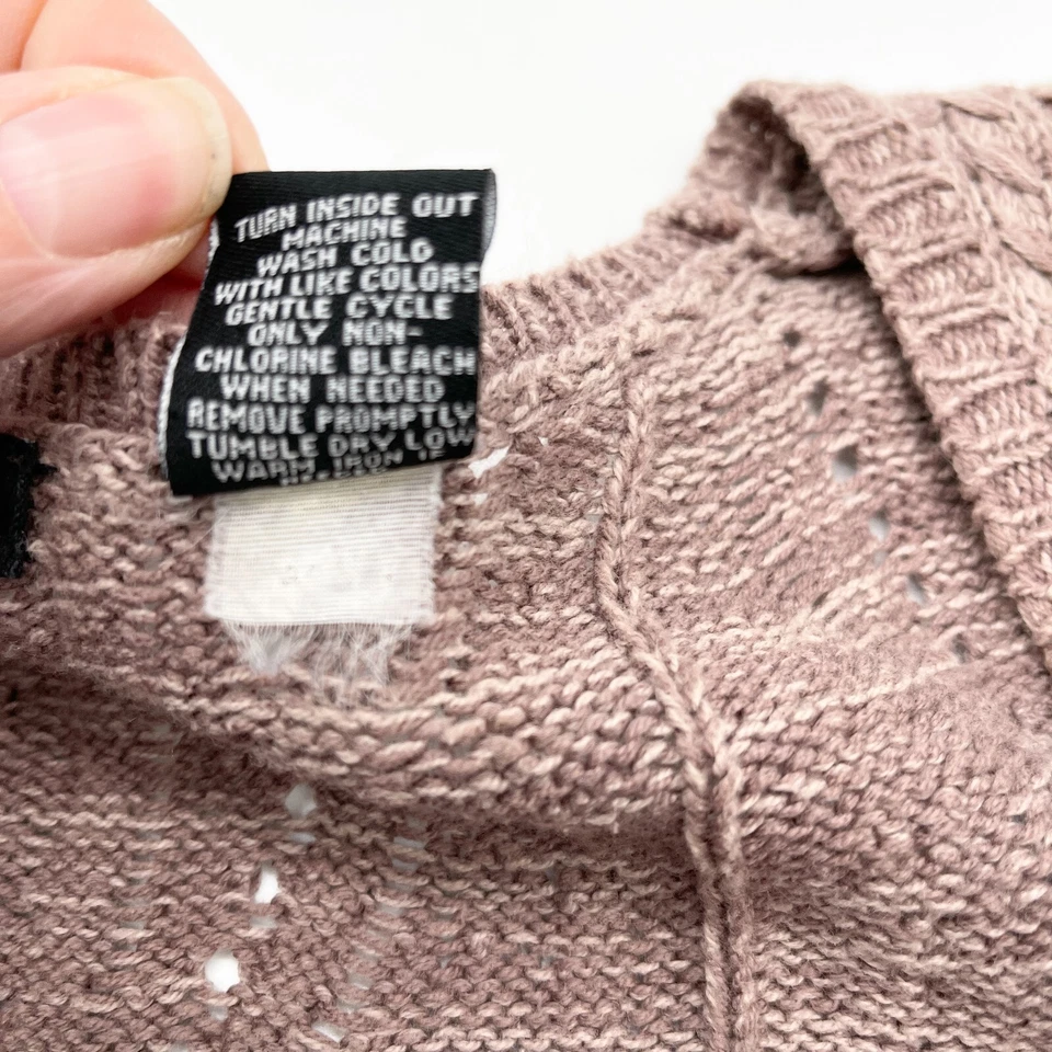 Y2K Moda Sweater Dress Small Boho Twee Drop Waist Academia Preppy Fairy Grunge - Image 3 of 4