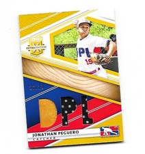 2020 Elite Extra Gold SSP Patch Jonathan Peguero Catcher Dominican Prospect #/10