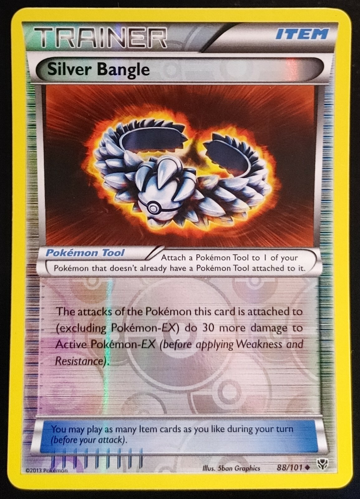 Silver Bangle - 88/101 - Uncommon - Reverse Holo - Black & White: Plasma Blast