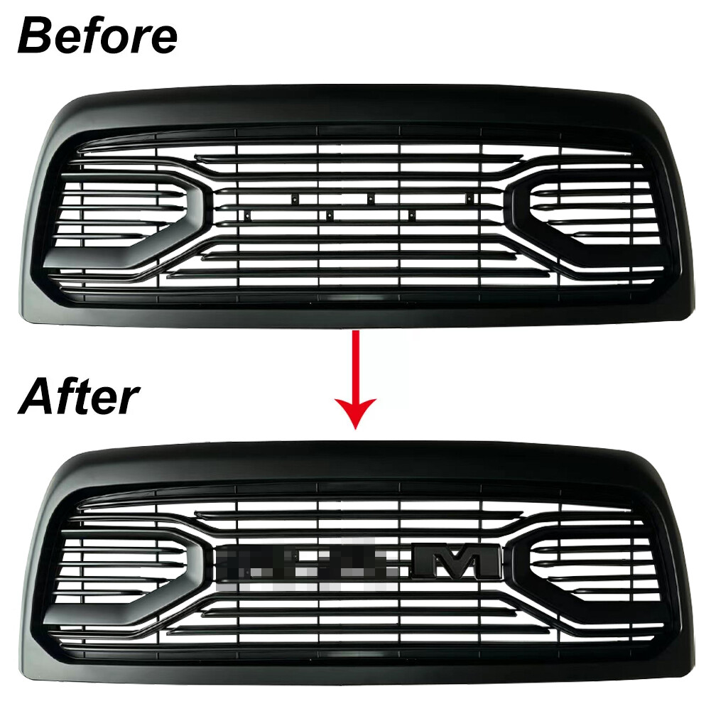 Big Horn Front Bumper Grille For Ram 2013-2018 2500/3500 Horizontal Billet Grill