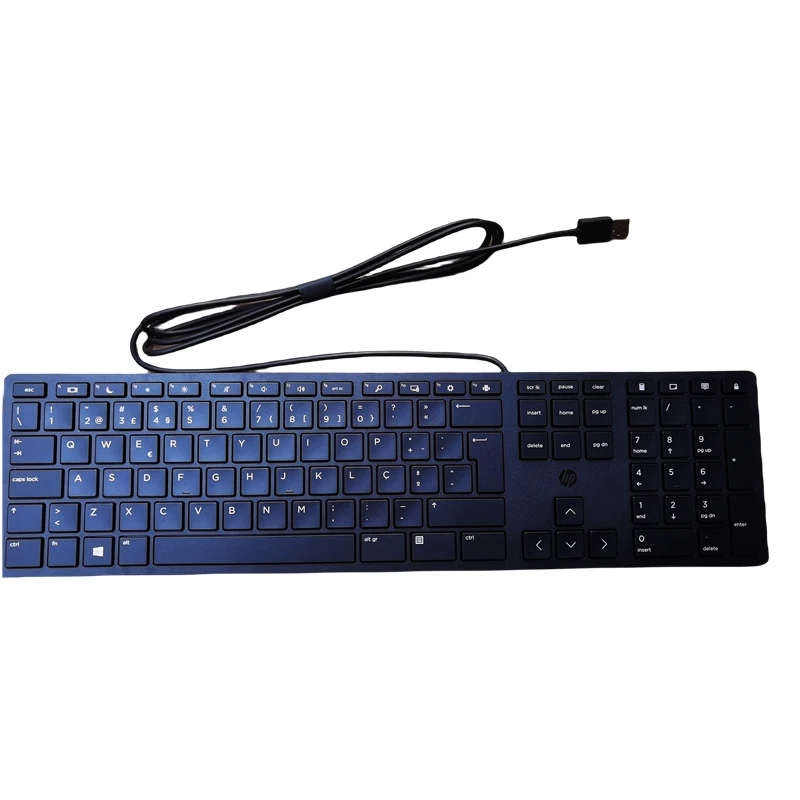 Portugal layout black USB wired keyboard for HP HSA-P010K - Image 2 of 4