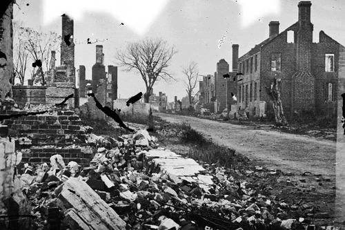 New 5x7 Civil War Photo: Houses in Ruins After Battle of Fredericksburg