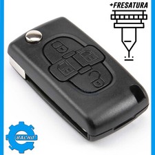 NUOVO CHIAVE GUSCIO 4 PULSANTI ADATTO A PEUGEOT 807 107 407 1007 + FRESATURA