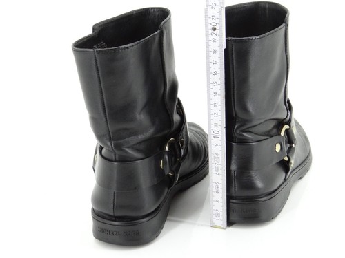 Michael Kors Chaussures Bottes Femmes Bottes Bottines Bottes Taille 40 Cuir Noir - Photo 9 sur 12